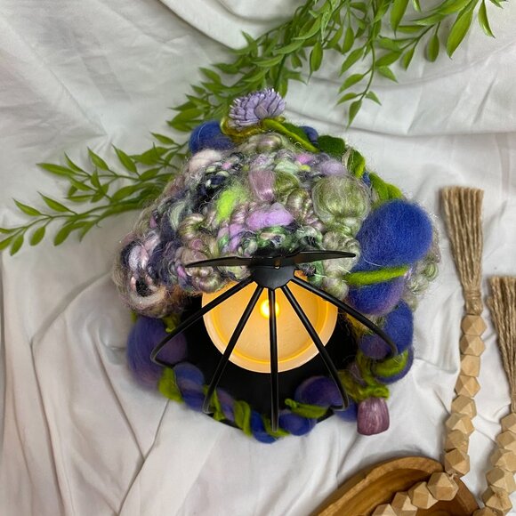 Handwoven Bat Cage Candle Display Decor - Picture 2 of 4